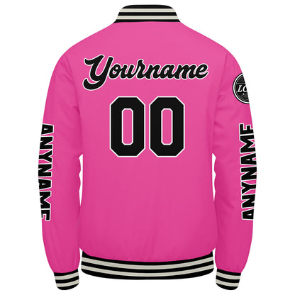 Custom Pink Varsity Jackets for Men Women Youth Personalized Letterman Jackets