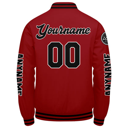 Custom Red Black Varsity Jackets for Men Women Youth Personalized Letterman Jackets