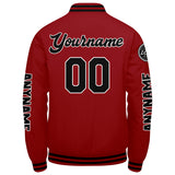 Custom Red Black Varsity Jackets for Men Women Youth Personalized Letterman Jackets
