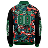 Custom Green Orange Varsity Jackets for Men Women Youth Personalized Letterman Jackets