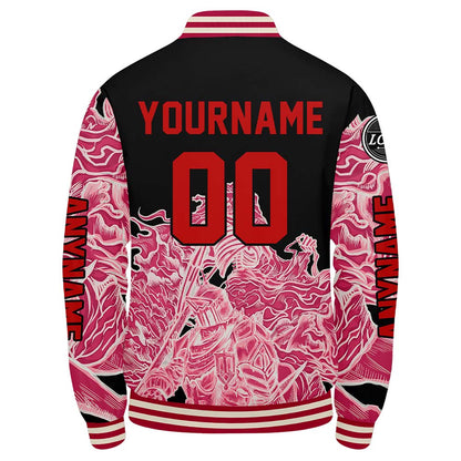 Custom Pink Varsity Jackets for Men Women Youth Personalized Letterman Jackets