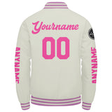 Custom Cream Varsity Jackets for Men Women Youth Personalized Letterman Jackets