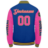 Custom Royal Pink Varsity Jackets for Men Women Youth Personalized Letterman Jackets