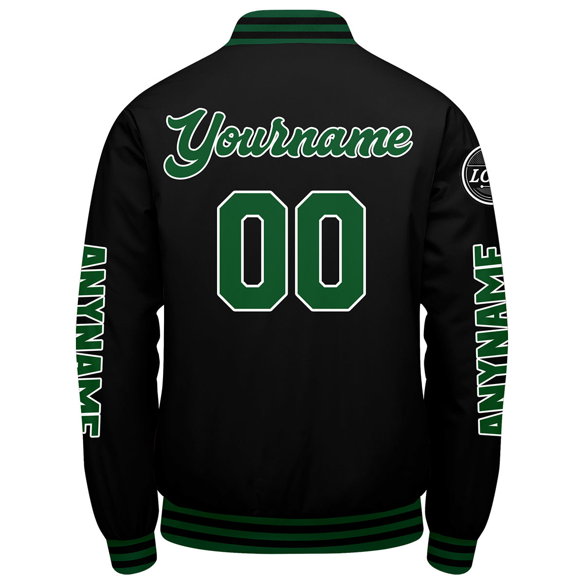 Custom Green Black Varsity Jackets for Men Women Youth Personalized Letterman Jackets