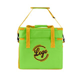 Custom Fluorescent Green Yellow Double Layer Insulated Cooler Bag - 600D Oxford Waterproof Picnic Tote for Camping, Hiking & BBQ - Large Capacity Thermal Lunch Bag