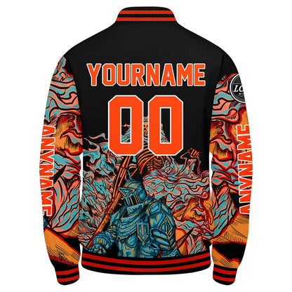Custom Orange Varsity Jackets for Men Women Youth Personalized Letterman Jackets