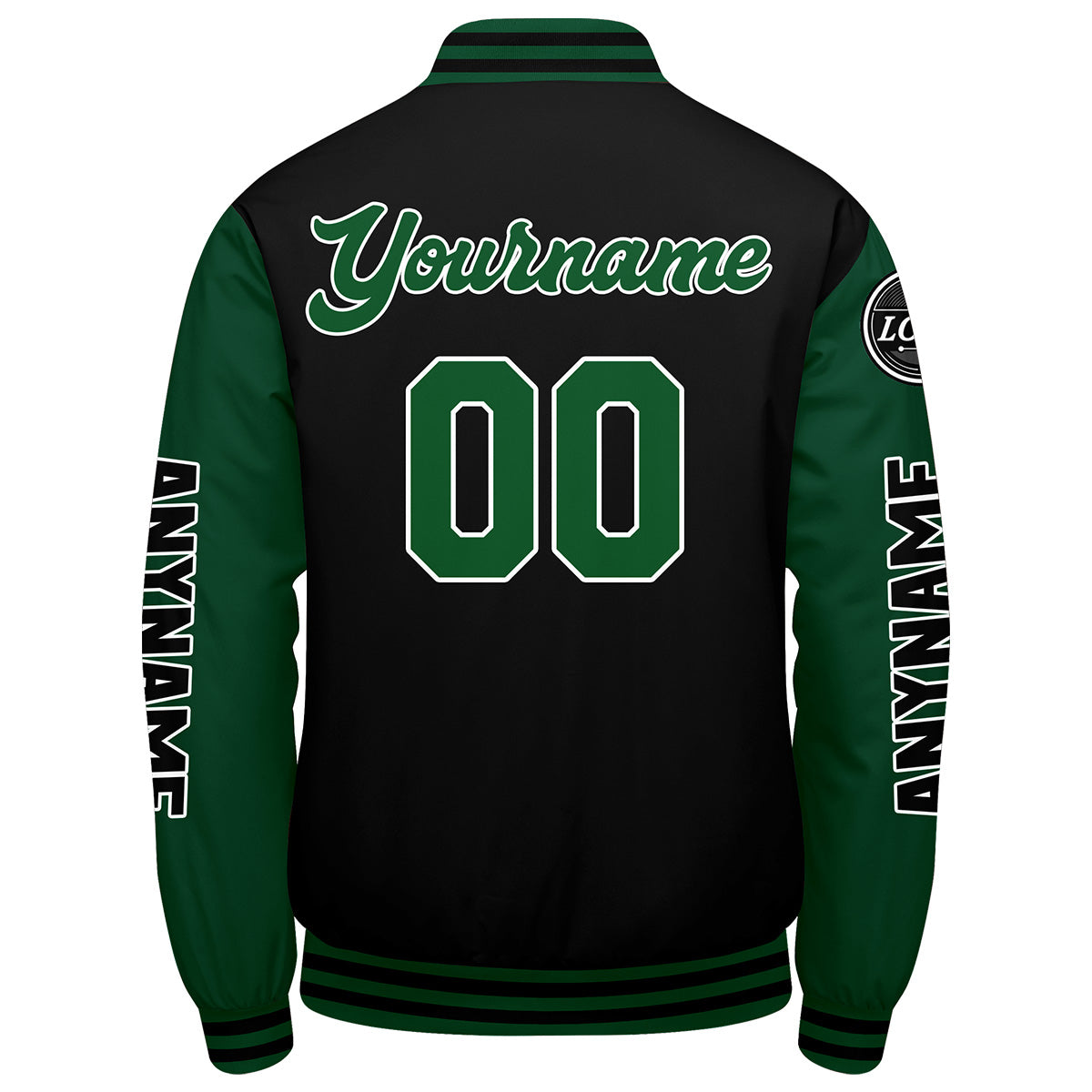 Custom Green Black Varsity Jackets for Men Women Youth Personalized Letterman Jackets