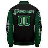 Custom Green Black Varsity Jackets for Men Women Youth Personalized Letterman Jackets
