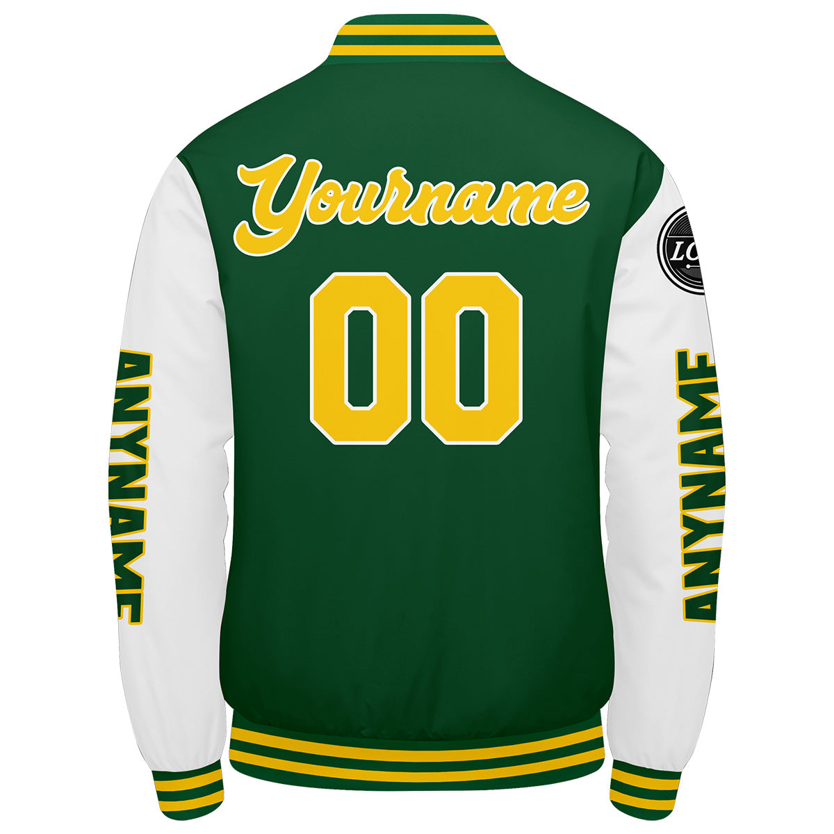 Custom Green Yellow White Varsity Jackets for Men Women Youth Personalized Letterman Jackets
