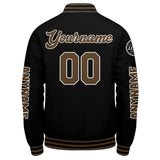 Custom Black Brown Varsity Jackets for Men Women Youth Personalized Letterman Jackets