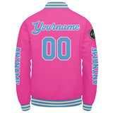Custom Pink Varsity Jackets for Men Women Youth Personalized Letterman Jackets