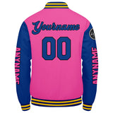 Custom Pink Royal Yellow Varsity Jackets for Men Women Youth Personalized Letterman Jackets