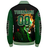 Custom Green Black Varsity Jackets for Men Women Youth Personalized Letterman Jackets