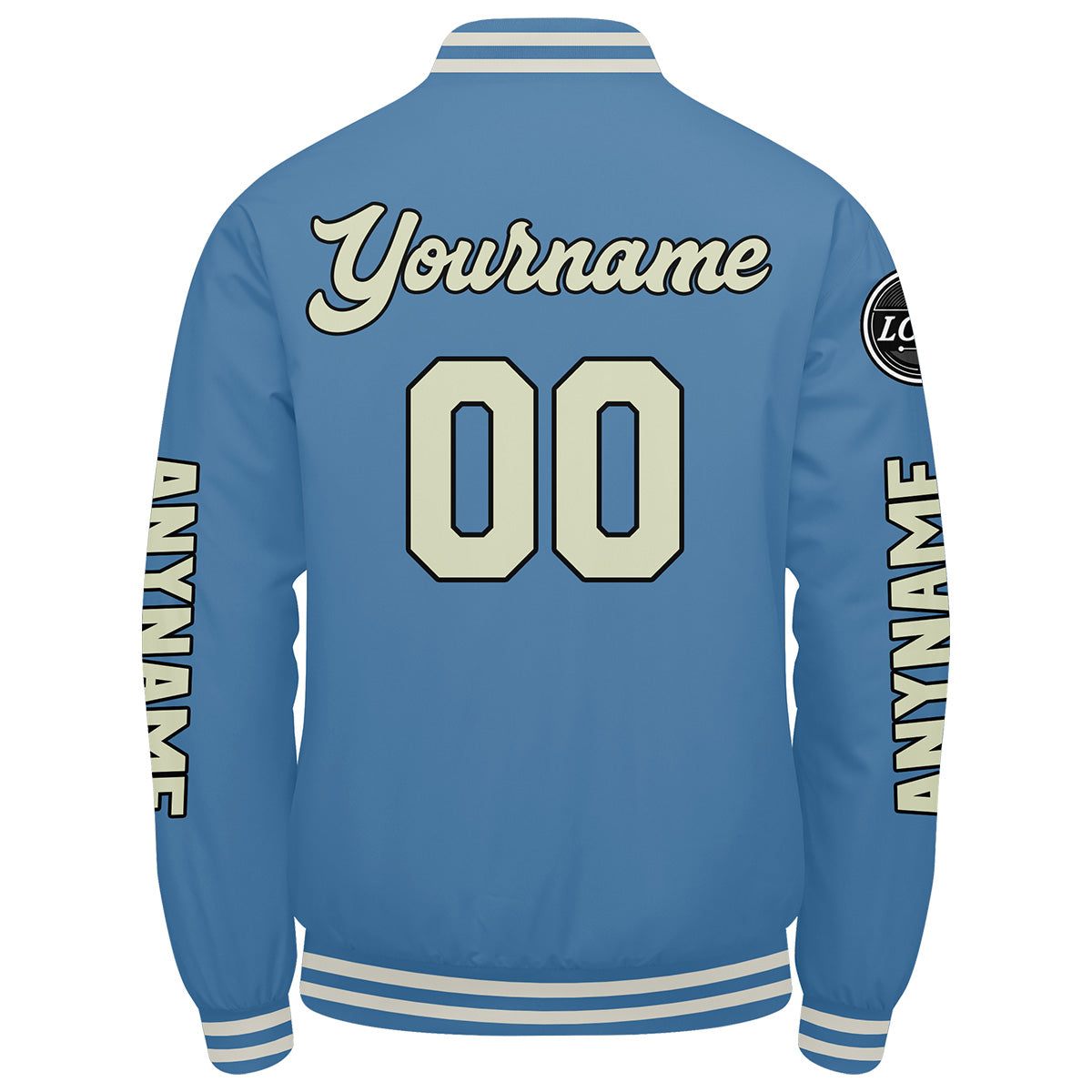 Custom Light Blue Cream Varsity Jackets for Men Women Youth Personalized Letterman Jackets
