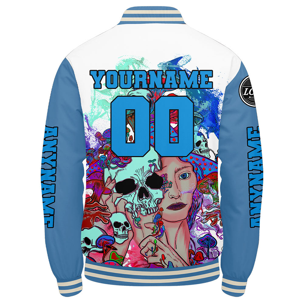 Custom Light Blue Varsity Jackets for Men Women Youth Personalized Letterman Jackets