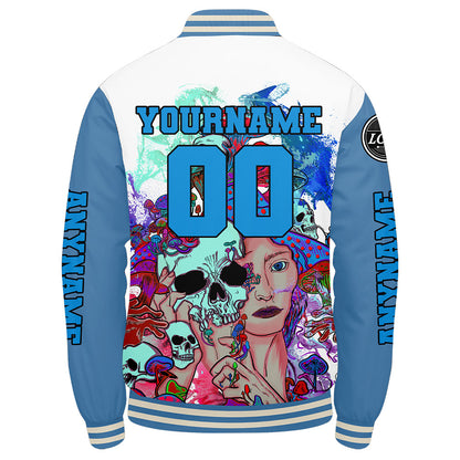 Custom Light Blue Varsity Jackets for Men Women Youth Personalized Letterman Jackets