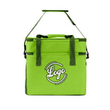 Custom Green Dark Green Double Layer Insulated Cooler Bag - 600D Oxford Waterproof Picnic Tote for Camping, Hiking & BBQ - Large Capacity Thermal Lunch Bag