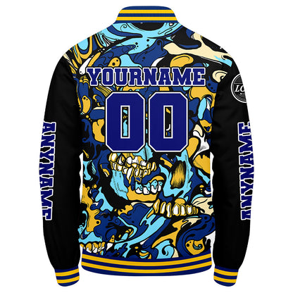 Custom Royal Yellow Varsity Jackets for Men Women Youth Personalized Letterman Jackets