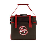 Custom Brown Red Double Layer Insulated Cooler Bag - 600D Oxford Waterproof Picnic Tote for Camping, Hiking & BBQ - Large Capacity Thermal Lunch Bag