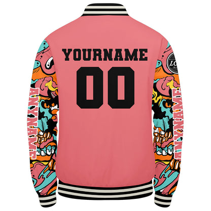 Custom Pink Varsity Jackets for Men Women Youth Personalized Letterman Jackets