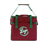Custom Red Green Double Layer Insulated Cooler Bag - 600D Oxford Waterproof Picnic Tote for Camping, Hiking & BBQ - Large Capacity Thermal Lunch Bag