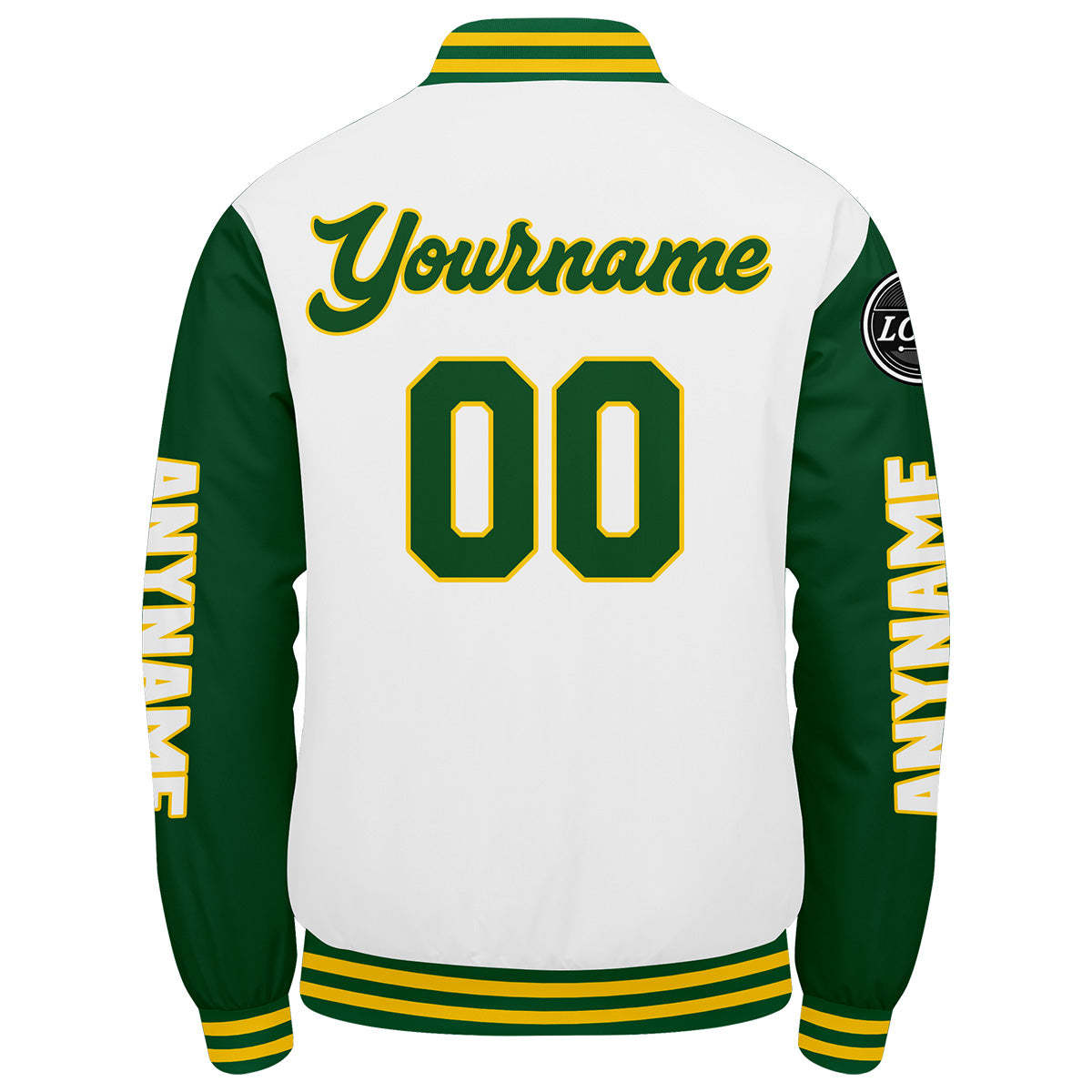 Custom Green Yellow White Varsity Jackets for Men Women Youth Personalized Letterman Jackets