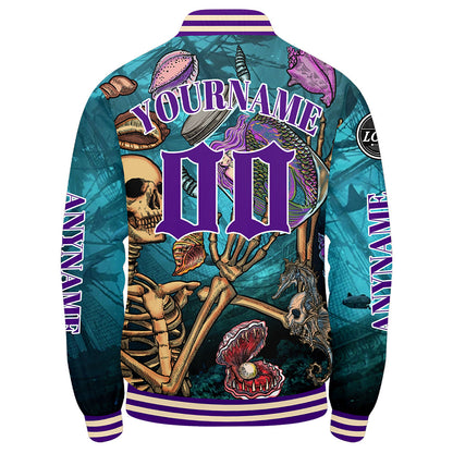 Custom Blue Purple Varsity Jackets for Men Women Youth Personalized Letterman Jackets