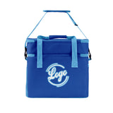Custom Dark Blue Teal Double Layer Insulated Cooler Bag - 600D Oxford Waterproof Picnic Tote for Camping, Hiking & BBQ - Large Capacity Thermal Lunch Bag
