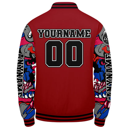 Custom Red Varsity Jackets for Men Women Youth Personalized Letterman Jackets