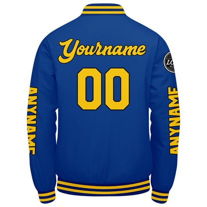 Custom Royal Yellow Varsity Jackets for Men Women Youth Personalized Letterman Jackets