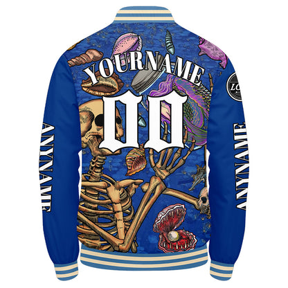 Custom Blue Varsity Jackets for Men Women Youth Personalized Letterman Jackets
