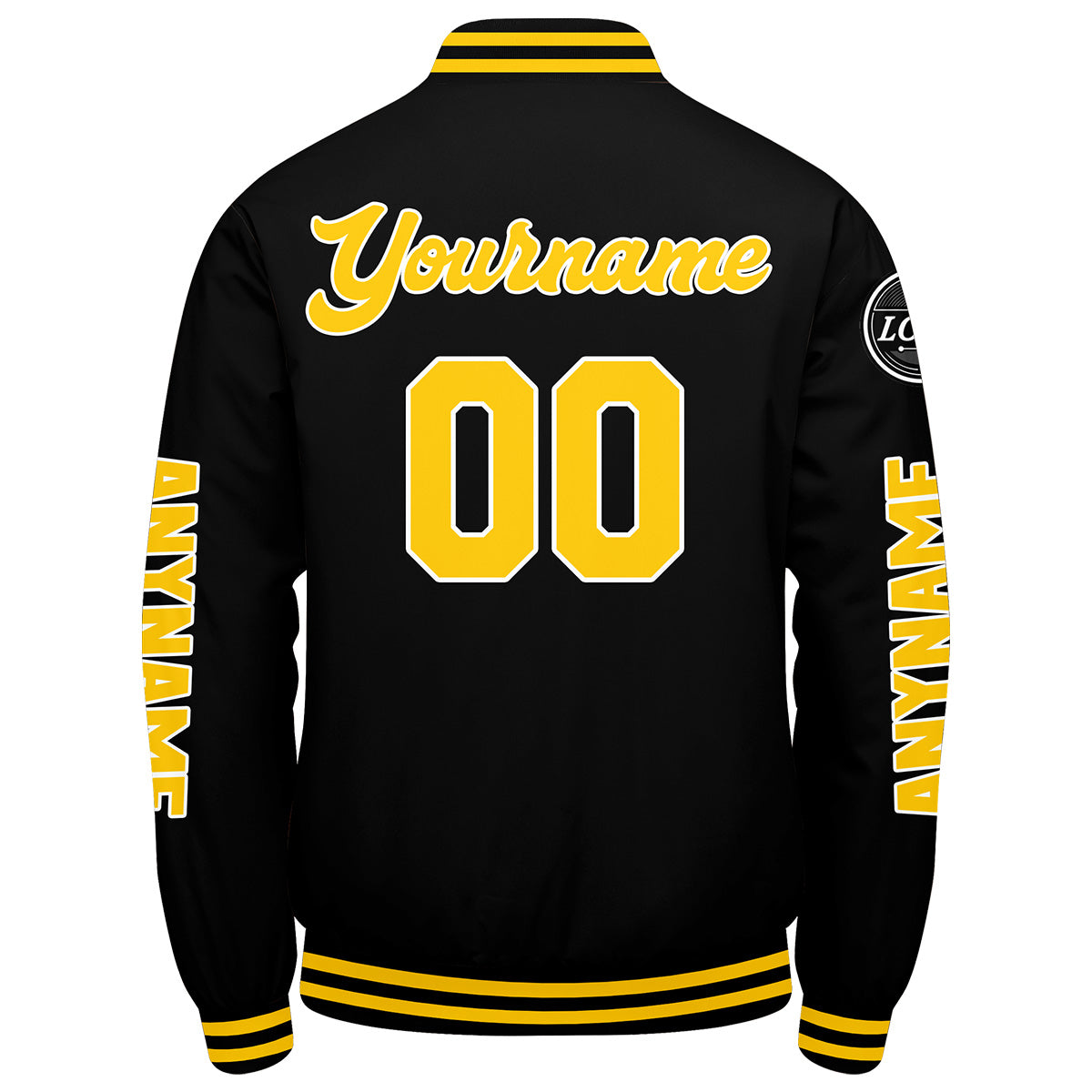 Custom Black Yellow Varsity Jackets for Men Women Youth Personalized Letterman Jackets