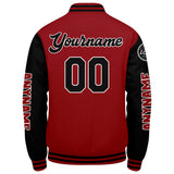 Custom Red Black Varsity Jackets for Men Women Youth Personalized Letterman Jackets