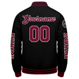 Custom Crimson Black Varsity Jackets for Men Women Youth Personalized Letterman Jackets