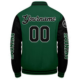 Custom Green Black Varsity Jackets for Men Women Youth Personalized Letterman Jackets
