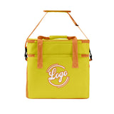 Custom Yellow Orange Double Layer Insulated Cooler Bag - 600D Oxford Waterproof Picnic Tote for Camping, Hiking & BBQ - Large Capacity Thermal Lunch Bag