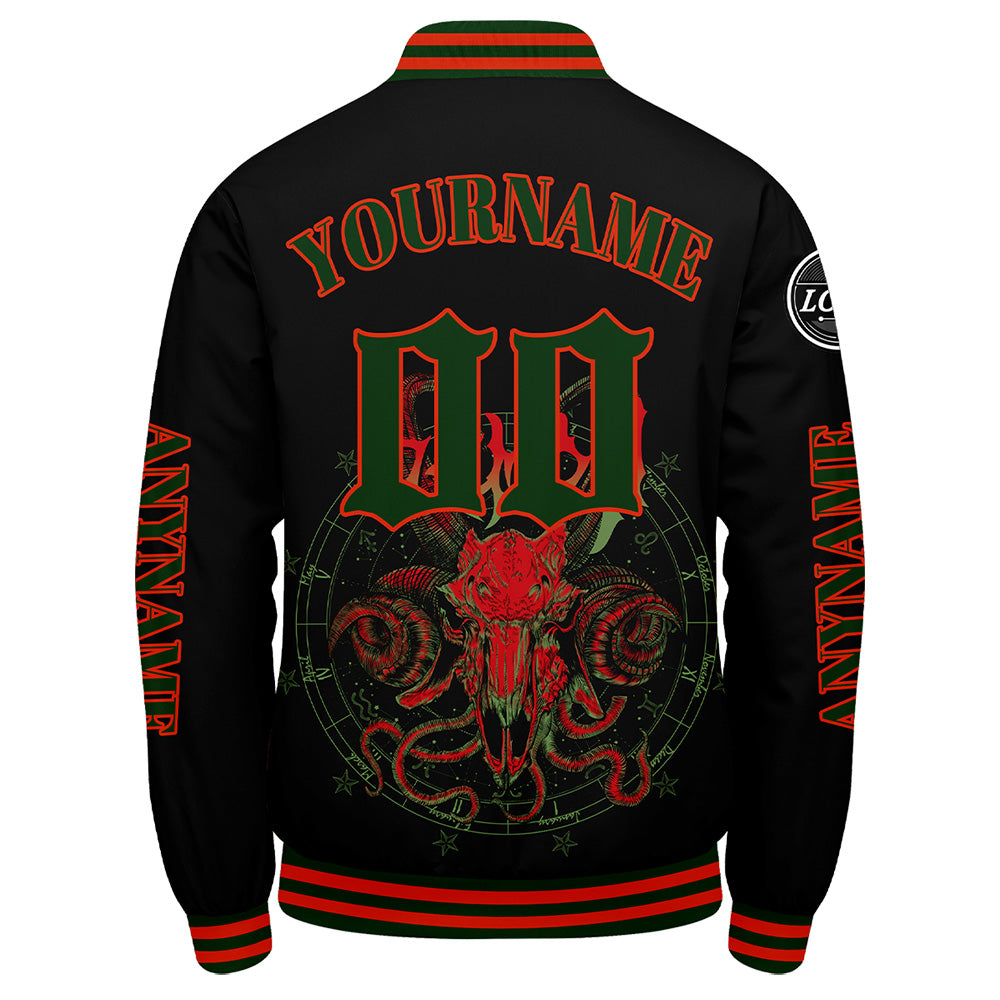 Custom Red Green Varsity Jackets for Men Women Youth Personalized Letterman Jackets