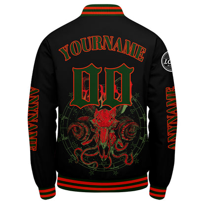 Custom Red Green Varsity Jackets for Men Women Youth Personalized Letterman Jackets