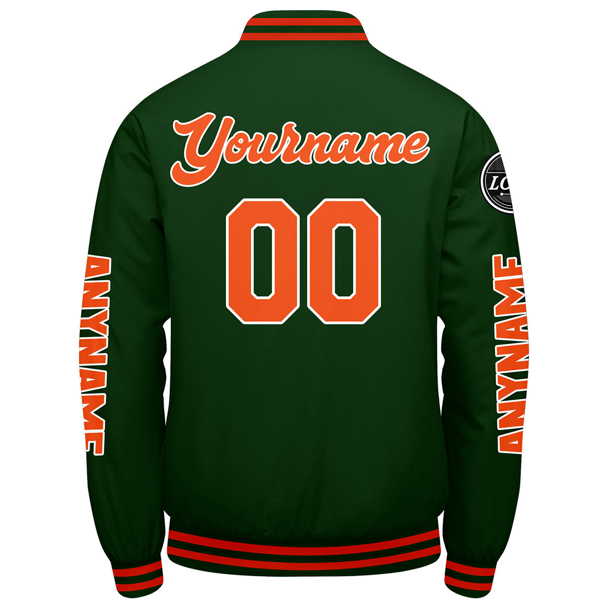 Custom Dark Green Orange Varsity Jackets for Men Women Youth Personalized Letterman Jackets