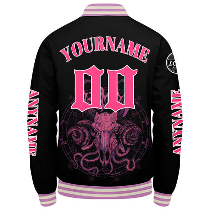 Custom Pink Varsity Jackets for Men Women Youth Personalized Letterman Jackets