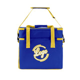 Custom Blue Yellow Double Layer Insulated Cooler Bag - 600D Oxford Waterproof Picnic Tote for Camping, Hiking & BBQ - Large Capacity Thermal Lunch Bag