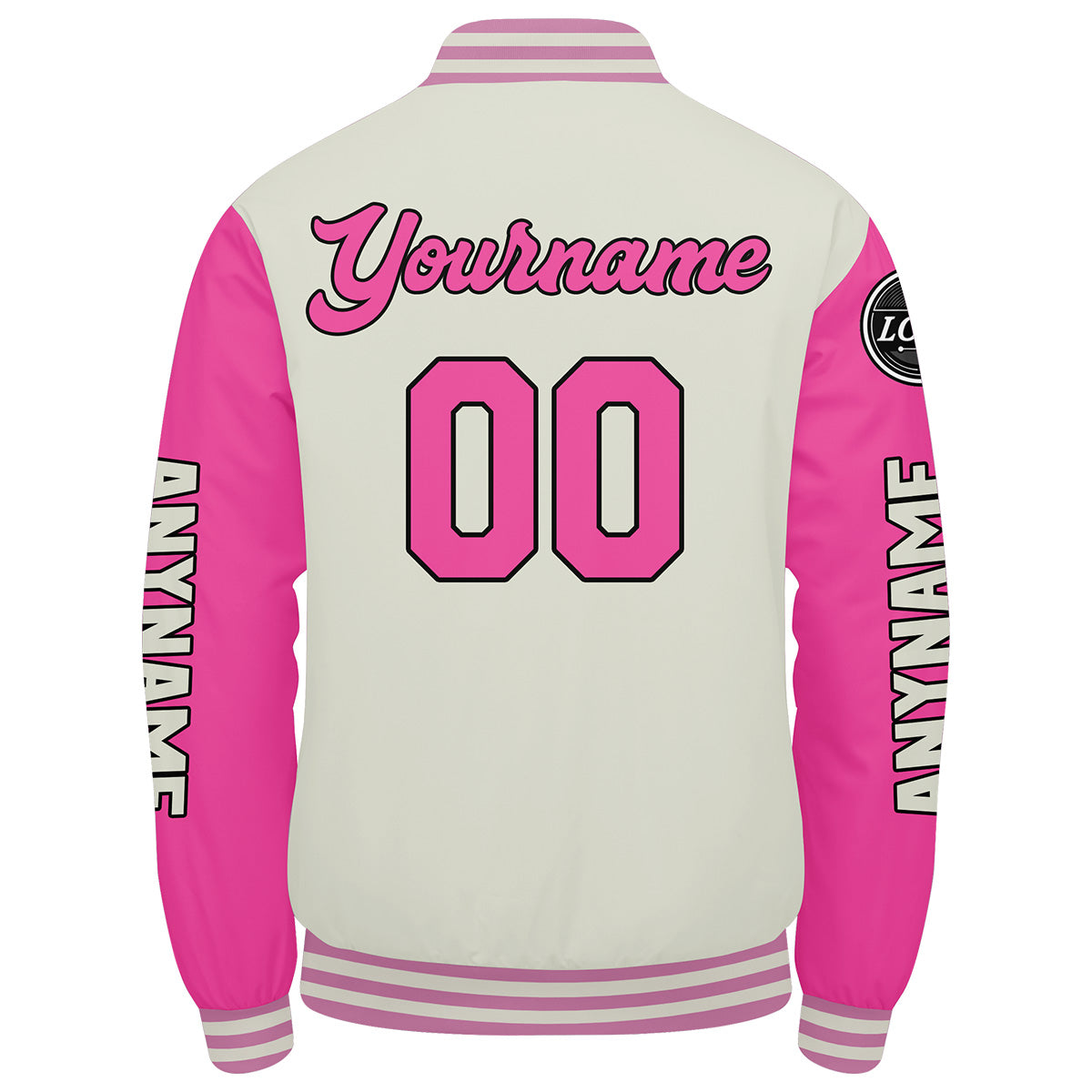Custom Cream Pink Varsity Jackets for Men Women Youth Personalized Letterman Jackets
