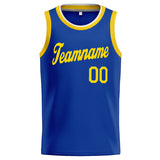 Custom Stitched Basketball Jersey for Men, Women And Kids Royal-Yellow-White