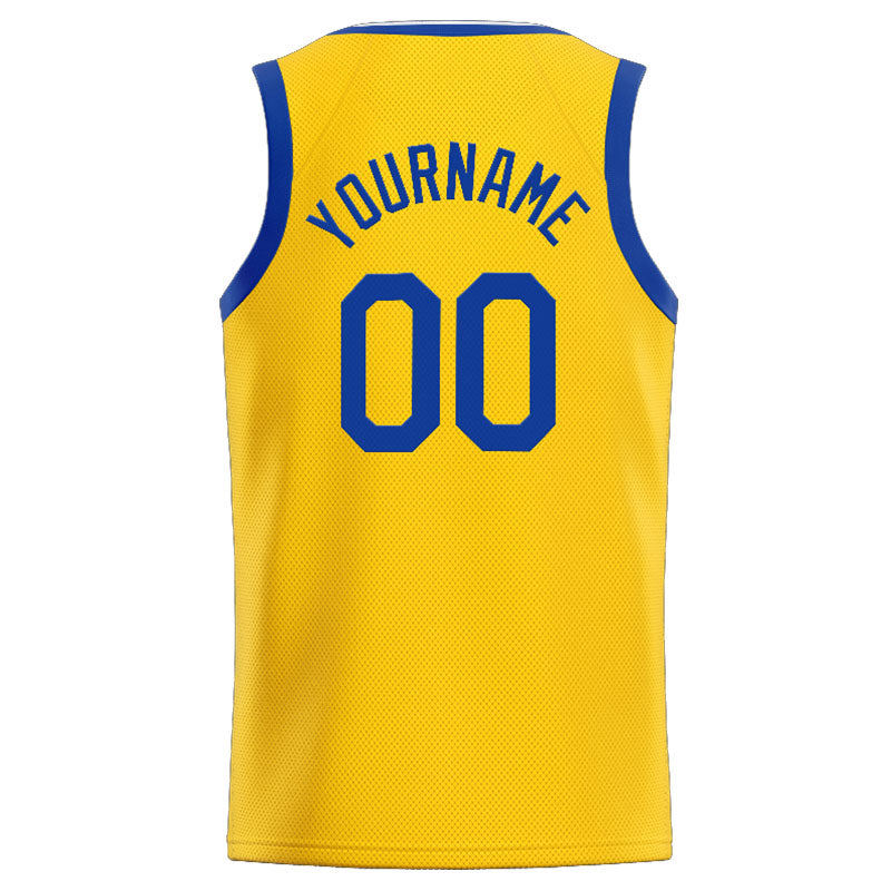 Custom Stitched Basketball Jersey for Men, Women And Kids Yellow-Royal-White