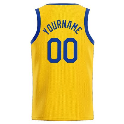 Custom Stitched Basketball Jersey for Men, Women And Kids Yellow-Royal-White