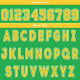 Custom Green Yellow Reversible Basketball Suit for Adults and Kids Personalized Jersey