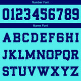Custom Teal Blue Basketball Jersey Uniform Suit Printed Your Logo Name Number