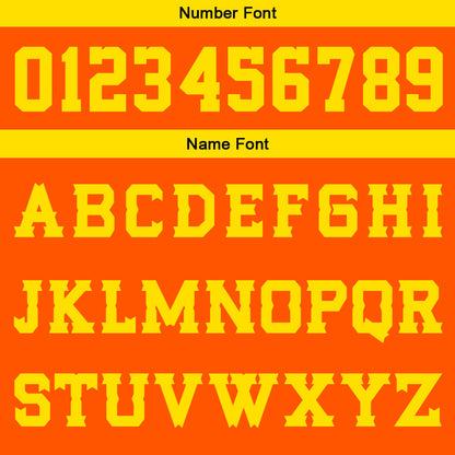 Custom Orange Yellow Basketball Jersey Uniform Suit Printed Your Logo Name Number