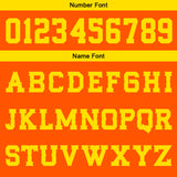 Custom Orange Yellow Basketball Jersey Uniform Suit Printed Your Logo Name Number
