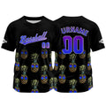 Custom Black Baseball Jersey Print Personalized Name, Number and Logo